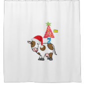 Santa Christmas Shower Curtain Milk Cheese Country Douchegordijn (Voorkant)
