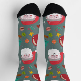 Santa Christmas Socks Sokken