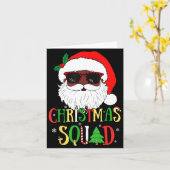 Santa Christmas Squad Black Men African American P Kaart (Gele Bloem)