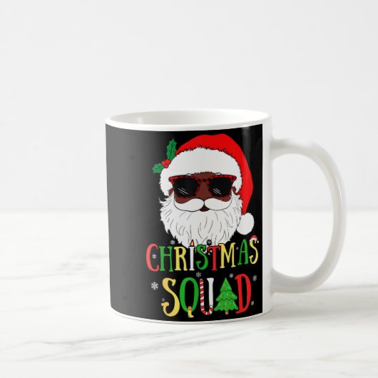Santa Christmas Squad Black Men African American P Koffiemok (Rechts)