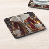 Santa Christmas Suit - Festive Bier Onderzetter (Linkerzijde)