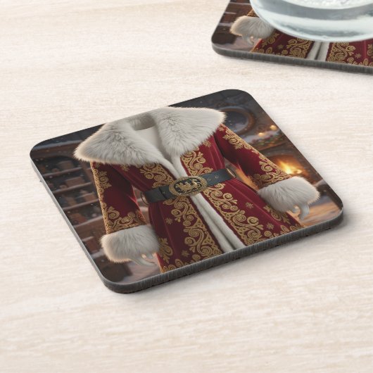 Santa Christmas Suit - Festive  Bier Onderzetter (Linkerzijde)