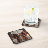 Santa Christmas Suit - Festive Bier Onderzetter (Rechterzijde)