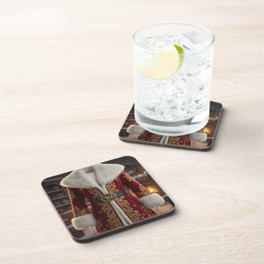 Santa Christmas Suit - Festive  Bier Onderzetter (Rechterzijde)