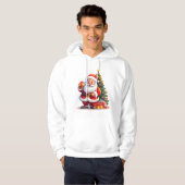 Santa,Christmas Tree And Gift Hoodie (Voorkant volledig)