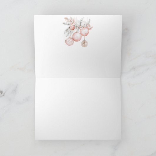 Santa Christmas Tree Greeting Card Kaart (Binnen)