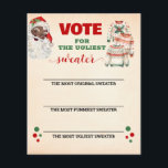 Santa Christmas Ugly Sweater Stemmende Kaart<br><div class="desc">Verander de tekst in het ontwerp. Voor extra wijzigingen (lettertypekleur, lettertypestijl, andere tekst, achtergrondkleur) klikt u op Personaliseren, schuift u naar beneden en klikt u op de koppeling "Bewerken met behulp van het Ontwerpgereedschap". ** - Controleer het collectie op alle overeenkomende design. **Matching Sign beschikbaar ** - HOE TE SPELEN:...</div>