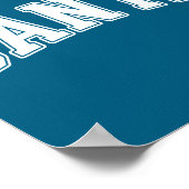 Santa Christmas Varsity Text With Hat Family Xmas  Poster (Hoek)