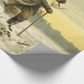  Santa Christmas Victoriaans vakantie Cadeaupapier (Hoek)