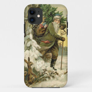 Santa Christmas Victoriaans vakantie Case-Mate iPhone Case