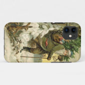 Santa Christmas Victoriaans vakantie Case-Mate iPhone Case (Achterkant (horizontaal))