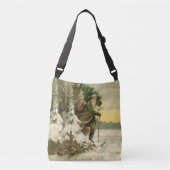 Santa Christmas Victoriaans vakantie Crossbody Tas (Voorkant)