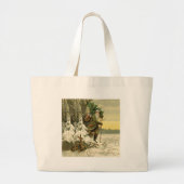  Santa Christmas Victoriaans vakantie Grote Tote Bag (Voorkant)
