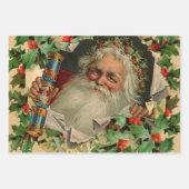  Santa Christmas Victoriaans vakantie Inpakpapier Vel (Voorkant 2)