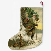  Santa Christmas Victoriaans vakantie Kleine Kerstsok (Achterkant)