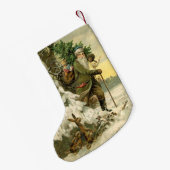  Santa Christmas Victoriaans vakantie Kleine Kerstsok (Achterkant (Hangend))