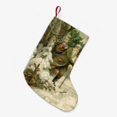  Santa Christmas Victoriaans vakantie Kleine Kerstsok (Voorkant (Hangend))