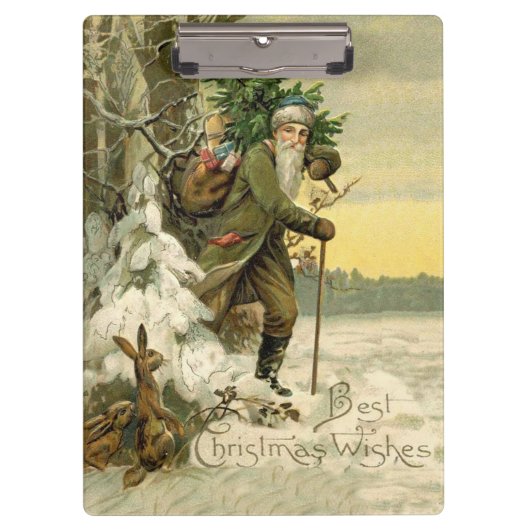  Santa Christmas Victoriaans vakantie Klembord (Voorkant)