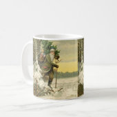  Santa Christmas Victoriaans vakantie Koffiemok (Voorkant links)