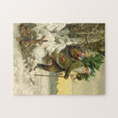 Santa Christmas Victoriaans vakantie Legpuzzel (Horizontaal)