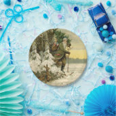  Santa Christmas Victoriaans vakantie Papieren Bordje (Feest)