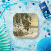  Santa Christmas Victoriaans vakantie Papieren Bordje (Feest)