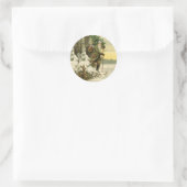 Santa Christmas Victoriaans vakantie Ronde Sticker (Tas)