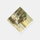  Santa Christmas Victoriaans vakantie Servetten (Hoek)