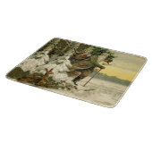  Santa Christmas Victoriaans vakantie Snijplank (Hoek)