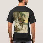  Santa Christmas Victoriaans vakantie T-shirt (Achterkant)