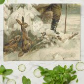  Santa Christmas Victoriaans vakantie Theedoek (Gevouwen)