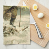  Santa Christmas Victoriaans vakantie Theedoek (Quarter Fold)