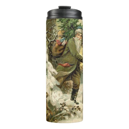  Santa Christmas Victoriaans vakantie Thermosbeker (Voorkant)