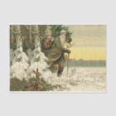  Santa Christmas Victoriaans vakantie Tissuepapier (Voorkant)