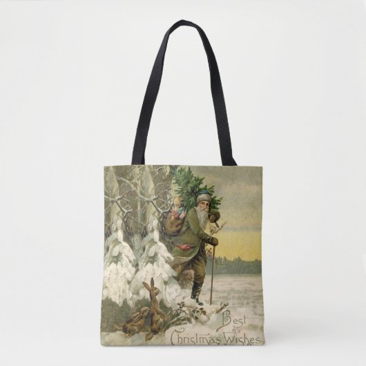 Santa Christmas Victoriaans vakantie Tote Bag (Voorkant)