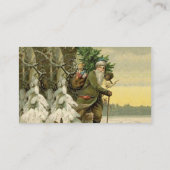  Santa Christmas Victoriaans vakantie Visitekaartje (Achterkant)