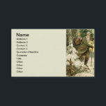 Santa Christmas Victoriaans vakantie Visitekaartje<br><div class="desc">Het is Kerstmis! Voor een zeer ouderwetse vakantie is dit vintage beeld van een Victoriaans briefkaart,  dat de kerstman toont met zijn gloednieuwe kerstboom.</div>