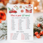 Santa Christmas What is your Elf Name Game Feestdagenkaart