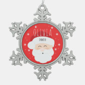 Santa Circle Sneeuwvlok Ornament (Voorkant)