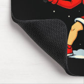 Santa Ckleball Player Christmas Snow Xmas Pajamas  Muismat (Hoek)