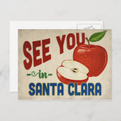 Santa Clara California Apple - Vintage Travel Briefkaart (Voorkant / Achterkant)