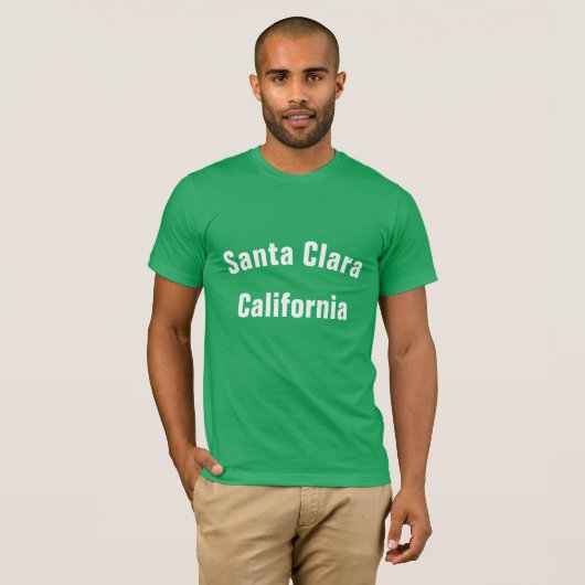 Santa Clara california naam stad met curve T-shirt (Voorkant volledig)