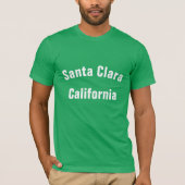 Santa Clara california naam stad met curve T-shirt (Voorkant)