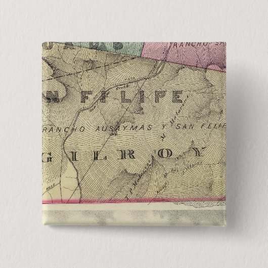 Santa Clara Co. 12 Vierkante Button 5,1 Cm (Voorkant)