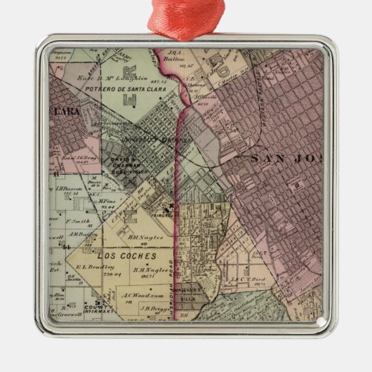 Santa Clara Co 5 Metalen Ornament (Voorkant)