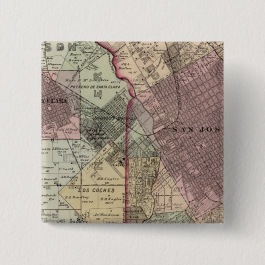 Santa Clara Co 5 Vierkante Button 5,1 Cm (Voorkant)