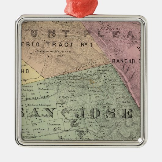 Santa Clara Co 6 Metalen Ornament (Voorkant)