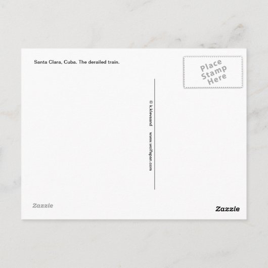 Santa Clara, Cuba. The derailed train 3 Briefkaart (Achterkant)