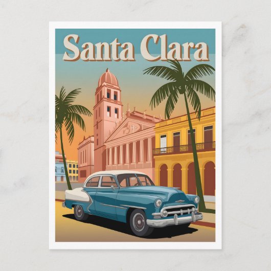 Santa Clara Cuba Vintage Briefkaart (Voorkant)