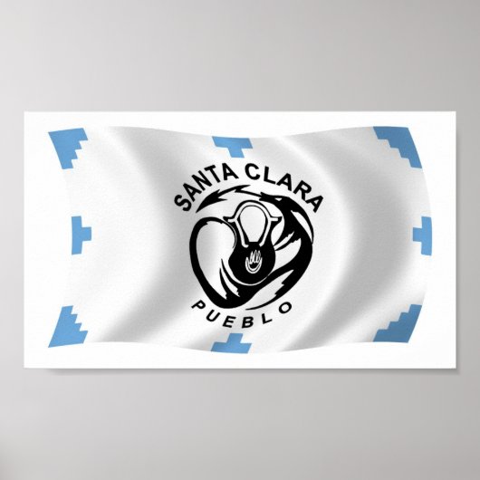 Santa Clara Pueblo Flag Poster Print (Voorkant)